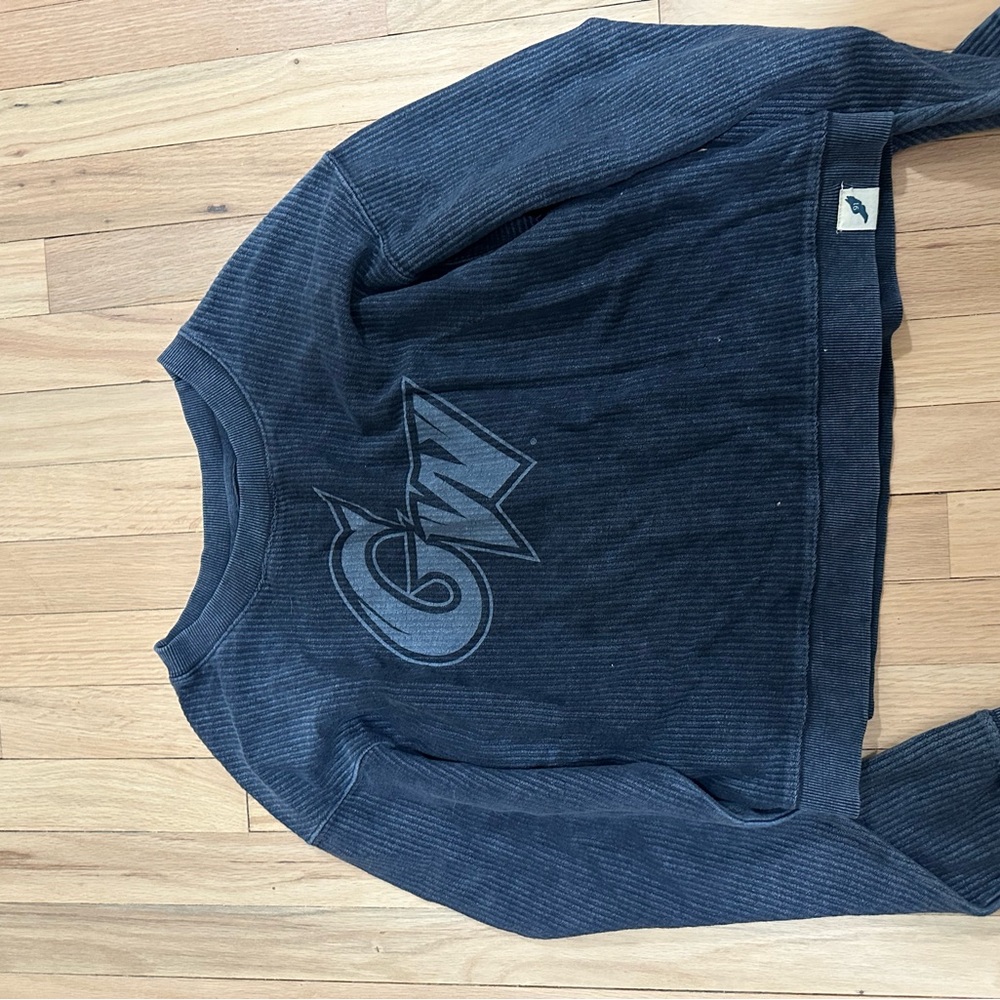 Navy Blue Sweater kinda cropped